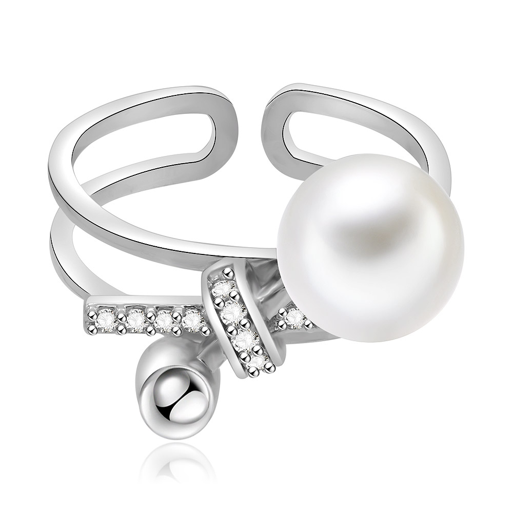 Bow Tie Ring With Pearl